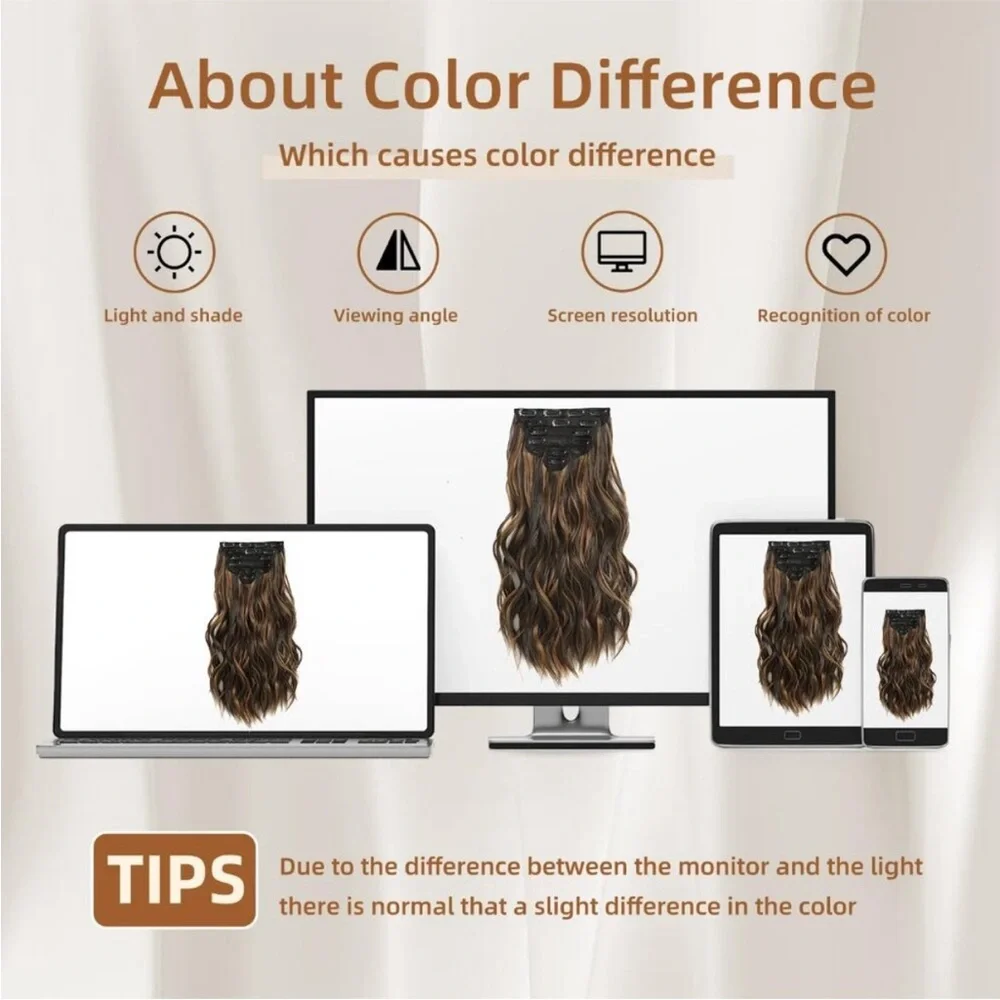 New 6PCS Clip-in Hair Extensions 20